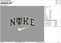 Nike Cat Embroidery File 4 size