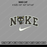 Nike Cat Embroidery File 4 size