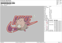 Nike Chansey Embroidery File 6 sizes