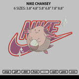 Nike Chansey Embroidery File 6 sizes