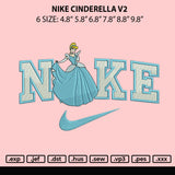 Nike Cinderella V2 Embroidery File 6 sizes