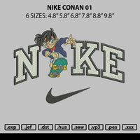 Nike Conan 01 Embroidery File 6 sizes