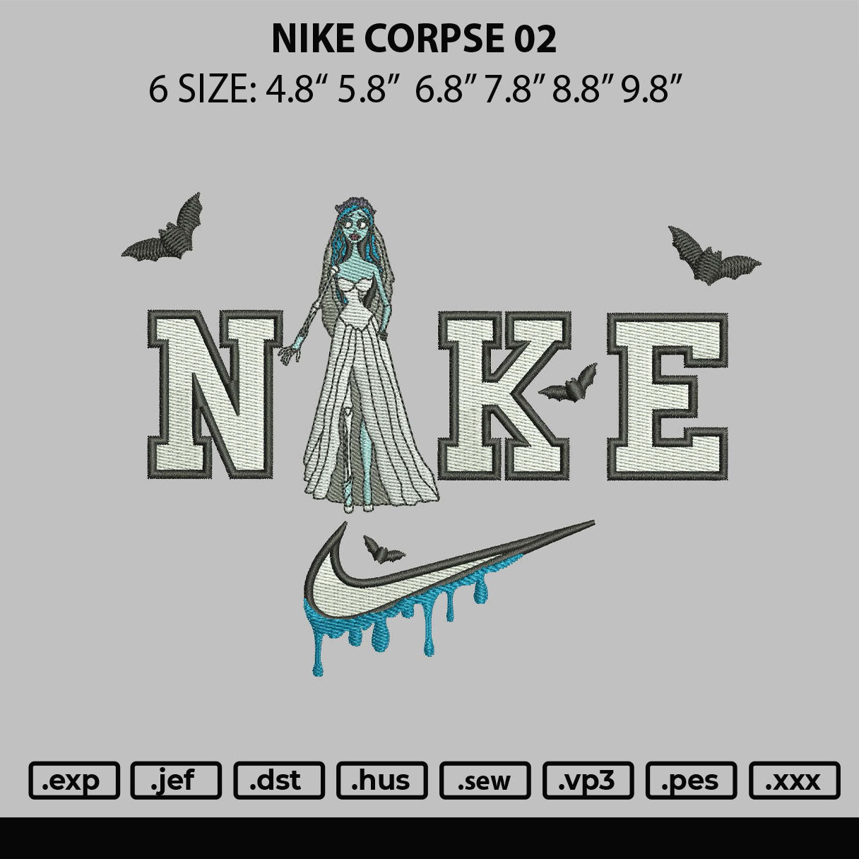 Nike Corpse 02 Embroidery File 6 sizes