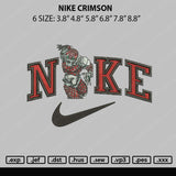 Nike Crimson Embroidery File 6 sizes