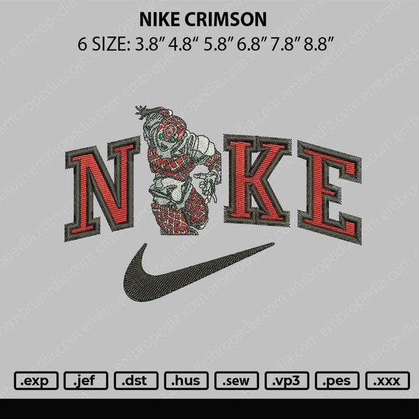 Nike Crimson Embroidery File 6 sizes
