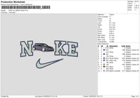 Nike Car 2804 Embroidery File 6 sizes