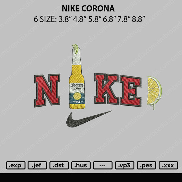 Nike Corona Embroidery File 6 sizes