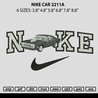 Nike Car 2211a Embroidery File 6 sizes