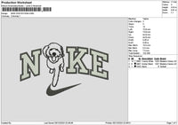 Nike Dog 0212b Embroidery File 6 sizes