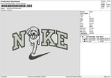 Nike Dog 0212b Embroidery File 6 sizes