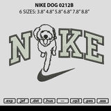 Nike Dog 0212b Embroidery File 6 sizes