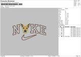 Nike Dog 1510 Embroidery File 6 Sizes