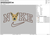 Nike Dog 1510 Embroidery File 6 Sizes