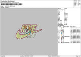 Nike Dog 1802 Embroidery File 6 sizes