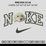 Nike Dog 2212a Embroidery FIle 6 sizes