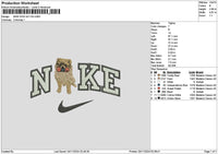 Nike Dog 2411 Embroidery File 6 sizes