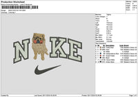 Nike Dog 2411 Embroidery File 6 sizes