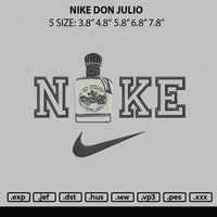 Nike Don Julio Embroidery File 5 sizes