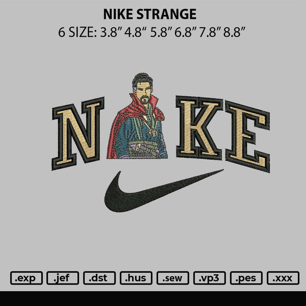 Nike Strange Embroidery File 6 sizes