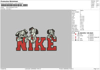 Nike Dalmation Embroidery File 5 sizes