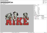 Nike Dalmation Embroidery File 5 sizes