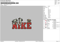 Nike Dogs 1107 Embroidery File 6 sizes