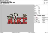 Nike Dogs 1107 Embroidery File 6 sizes