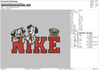 Nike Dogs 1107 Embroidery File 6 sizes