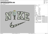 Nike Man Glass Embroidery File 6 sizes