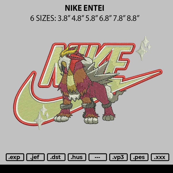 Nike Entei Embroidery File 6 sizes