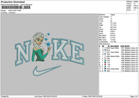 Nike Elsa 1901 Embroidery File 6 sizes