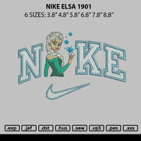 Nike Elsa 1901 Embroidery File 6 sizes