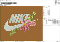 Nike Flower V3 Embroidery File 6 sizes