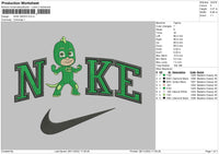Nike Gekko Embroidery File 6 sizes