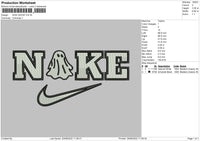 Nike Ghost 002 Embroidery File 5 sizes