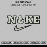 Nike Ghost 002 Embroidery File 5 sizes