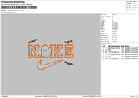 Nike Ghost V3 Embroidery File 6 sizes