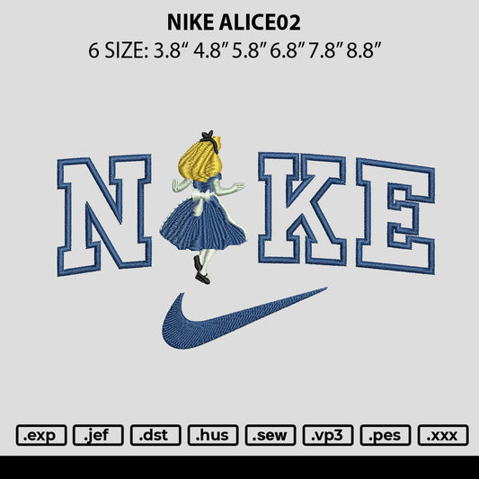 Nike Alice02 Embroidery File 6 sizes