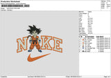 Nike Goku 1810 Embroidery File 6 sizes
