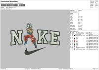 Nike Goku V6 Embroidery File 6 sizes
