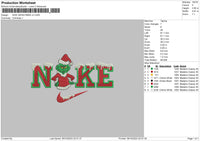 Nike Grinchmas V2 Embroidery File 6 sizes
