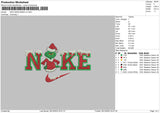 Nike Grinchmas V2 Embroidery File 6 sizes