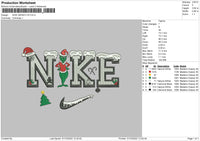 Nike Grinch V2 Embroidery File 6 sizes