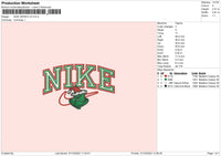 Nike Grinch V3 Embroidery File 6 sizes