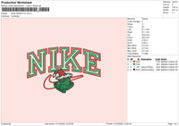 Nike Grinch V3 Embroidery File 6 sizes