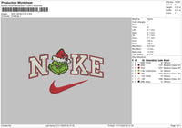 Nike Grinch v4 Embroidery File 6 sizes