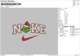 Nike Grinch v4 Embroidery File 6 sizes