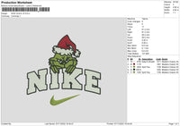 Nike Grinch V4 Embroidery File 6 sizes