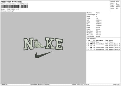 Nike Harpa Embroidery File 6 sizes