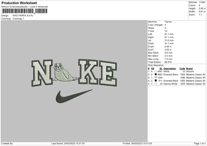 Nike Harpa Embroidery File 6 sizes